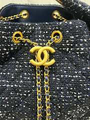 Fortok Chanel 25 tweed bag Small Denim Blue 30*26*14cm - 2
