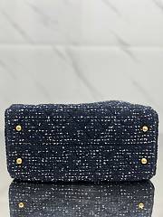 Fortok Chanel 25 tweed bag Small Denim Blue 40*30*15cm  - 6