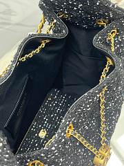 Fortok Chanel 25 tweed bag Small Black 30*26*14cm  - 5