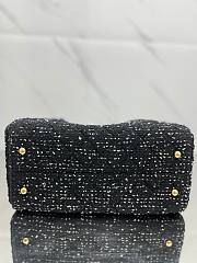 Fortok Chanel 25 tweed bag Small Black 40*30*15cm - 6