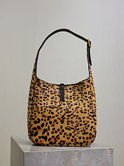 Fortok YSL Saint Laurent LE 5 À 7 supple small in pony hair leather Leopard print 23×22×8.5cm - 2
