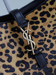 Fortok YSL Saint Laurent LE 5 À 7 BEA in pony hair leather Leopard Print 50×28×18cm - 5