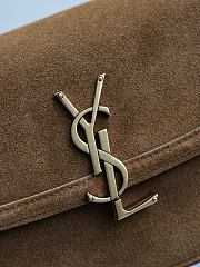 Fortok YSL Saint Laurent SOLFERINO BOX medium in suede Brown 24.5×15×8.5cm  - 6