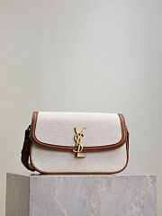 Fortok YSL Saint Laurent SOLFERINO BOX medium in Canvas Beige 24.5×15×8.5cm  - 1