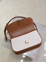 Fortok YSL Saint Laurent SOLFERINO BOX medium in Canvas Beige 24.5×15×8.5cm  - 3