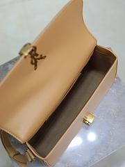 Fortok YSL Saint Laurent SOLFERINO BOX medium in Leather Light Brown 24.5×15×8.5cm  - 5