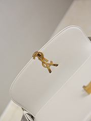 Fortok YSL Saint Laurent SOLFERINO BOX medium in Leather White 24.5×15×8.5cm  - 4