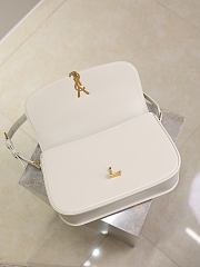 Fortok YSL Saint Laurent SOLFERINO BOX medium in Leather White 29×18×4-9cm - 4