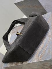 Fortok YSL Saint Laurent LE 5 À 7 BEA in suede Black 50×28×18cm  - 6