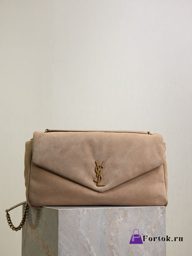 Fortok YSL Saint Laurent CALYPSO large in suede DRY GRAIN 38×21×10cm - 1