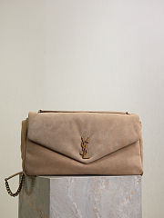 Fortok YSL Saint Laurent CALYPSO large in suede DRY GRAIN 38×21×10cm - 1