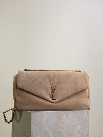 Fortok YSL Saint Laurent CALYPSO large in suede DRY GRAIN 38×21×10cm