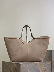 Fortok YSL Saint Laurent Y tote in suede Dry Grain 38-50×33×16cm - 1