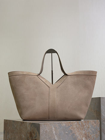 Fortok YSL Saint Laurent Y tote in suede Dry Grain 38-50×33×16cm