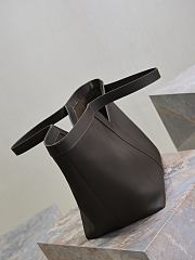 Fortok YSL Saint Laurent Y tote in Leather Green Grey 38-50×33×16cm - 4