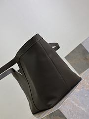 Fortok YSL Saint Laurent Y tote in Leather Green Grey 38-50×33×16cm - 3