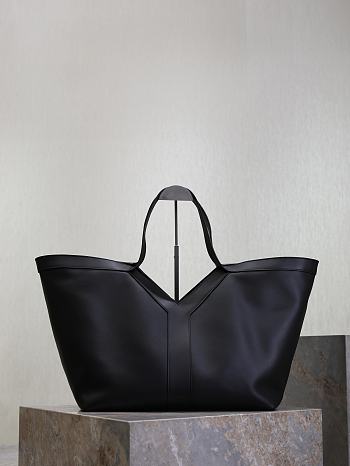 Fortok YSL Saint Laurent Y tote in Leather Black 38-50×33×16cm