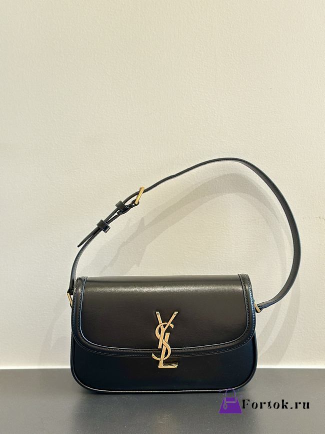 Fortok YSL Saint Laurent Solferino Leather Shoulder Bag Green Olive 24-17-8.5cm - 1