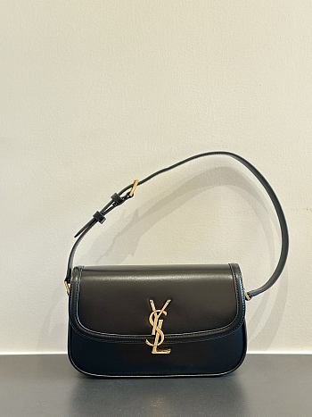 Fortok YSL Saint Laurent Solferino Leather Shoulder Bag Green Olive 24-17-8.5cm