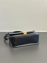 Fortok YSL Saint Laurent Solferino Leather Shoulder Bag Green Olive 24-17-8.5cm - 6