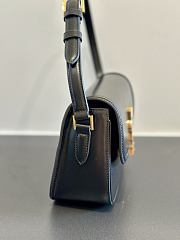 Fortok YSL Saint Laurent Solferino Leather Shoulder Bag Green Olive 24-17-8.5cm - 5