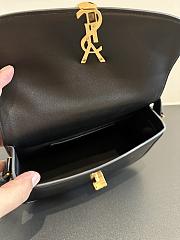 Fortok YSL Saint Laurent Solferino Leather Shoulder Bag Green Olive 24-17-8.5cm - 4