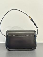 Fortok YSL Saint Laurent Solferino Leather Shoulder Bag Green Olive 24-17-8.5cm - 3