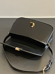 Fortok YSL Saint Laurent Solferino Leather Shoulder Bag Green Olive 24-17-8.5cm - 2