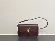 Fortok YSL Saint Laurent Solferino Leather Shoulder Bag Rouge 24-17-8.5cm - 1
