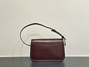 Fortok YSL Saint Laurent Solferino Leather Shoulder Bag Rouge 24-17-8.5cm - 6