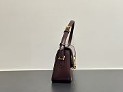 Fortok YSL Saint Laurent Solferino Leather Shoulder Bag Rouge 24-17-8.5cm - 5