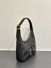 Fortok YSL Saint Laurent Calypso Hobo Shoulder Bag Black 20x12x5cm - 4