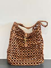 Fortok YSL Saint Laurent LE 5 À 7 large in wood beads 30x35x10cm  - 1