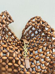 Fortok YSL Saint Laurent LE 5 À 7 large in wood beads 30x35x10cm  - 6