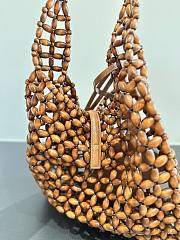 Fortok YSL Saint Laurent LE 5 À 7 large in wood beads 30x35x10cm  - 5