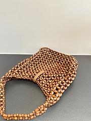 Fortok YSL Saint Laurent LE 5 À 7 large in wood beads 30x35x10cm  - 2