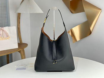 Fortok Chloe Marcie Small Hobo Bag Shoulder Bag Black 28*21*10cm