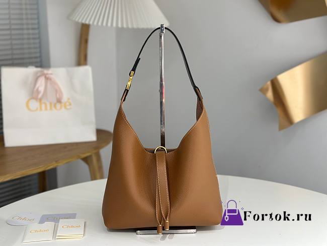 Fortok Chloe Marcie Small Hobo Bag Shoulder Bag Brown 28*21*10cm - 1