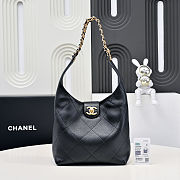 Fortok Chanel Small 25 Hobo Bag Black 27-23-21cm - 1