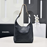 Fortok Chanel Small 25 Hobo Bag Black 27-23-21cm - 3