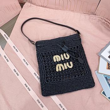 Fortok Miu Miu crochet shoulder bag Black 20 X 23 cm 