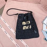 Fortok Miu Miu crochet shoulder bag Black 20 X 23 cm  - 5