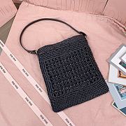 Fortok Miu Miu crochet shoulder bag Black 20 X 23 cm  - 4