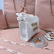 Fortok Miu Miu crochet shoulder bag White 22X 22.5X7.5cm - 6