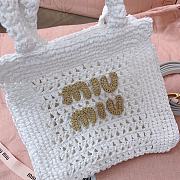 Fortok Miu Miu crochet shoulder bag White 22X 22.5X7.5cm - 3