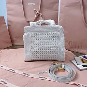 Fortok Miu Miu crochet shoulder bag White 22X 22.5X7.5cm - 2