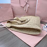 Fortok Miu Miu crochet shoulder bag Raffia 38.5X 40 X10cm  - 3