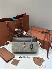 Fortok Loro Piana bag Canvas Grey 27x16x10cm - 1