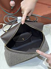 Fortok Loro Piana bag Canvas Grey 27x16x10cm - 6