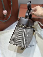 Fortok Loro Piana bag Canvas Grey 27x16x10cm - 4